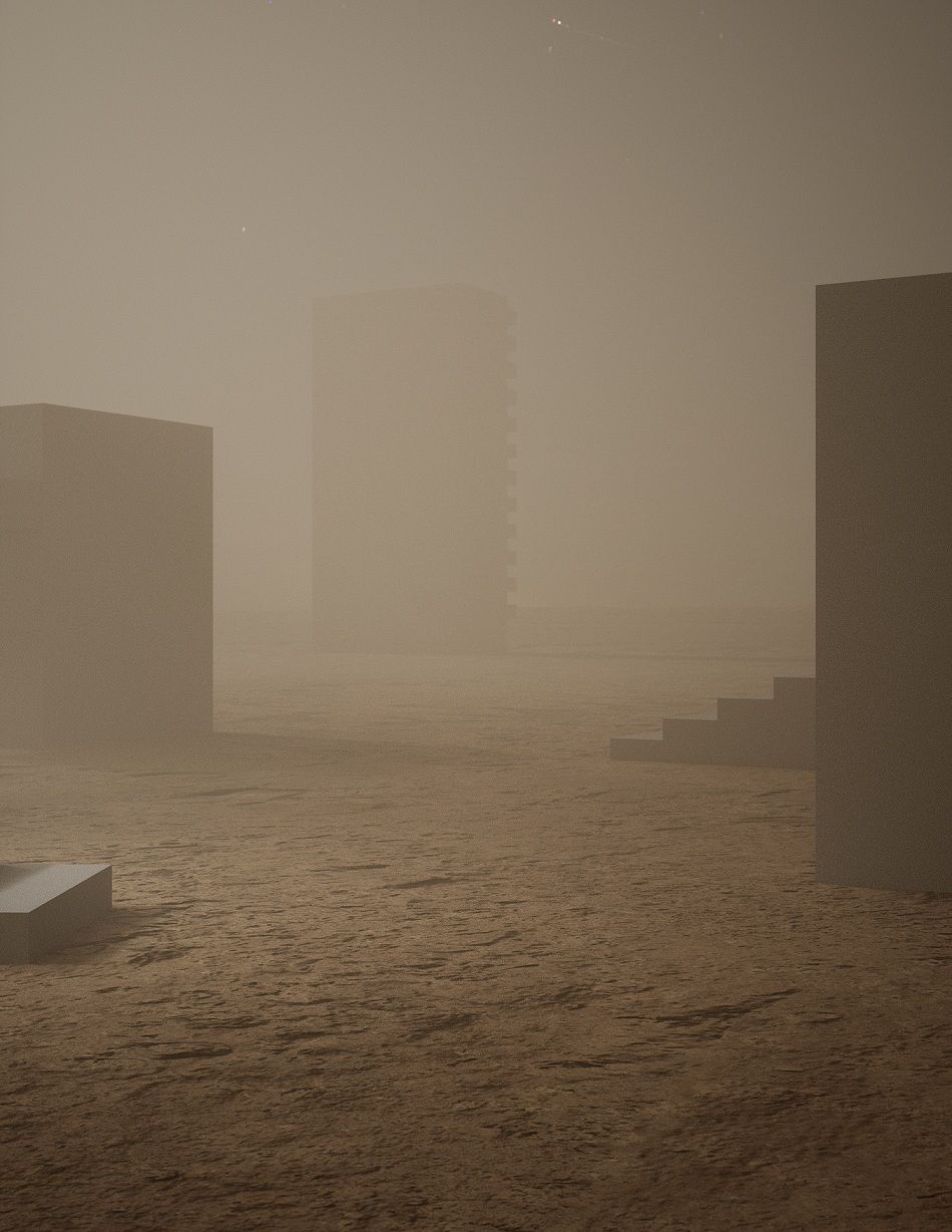 © The light falls the same way everyday, 2026, CGI, Alessia Pennavaria & Joseph Lanzinger